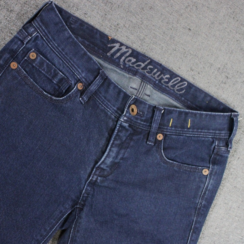 Madewell Straight Leg Jeans Dark Wash Indigo Denim 25 x 32 RN 77388